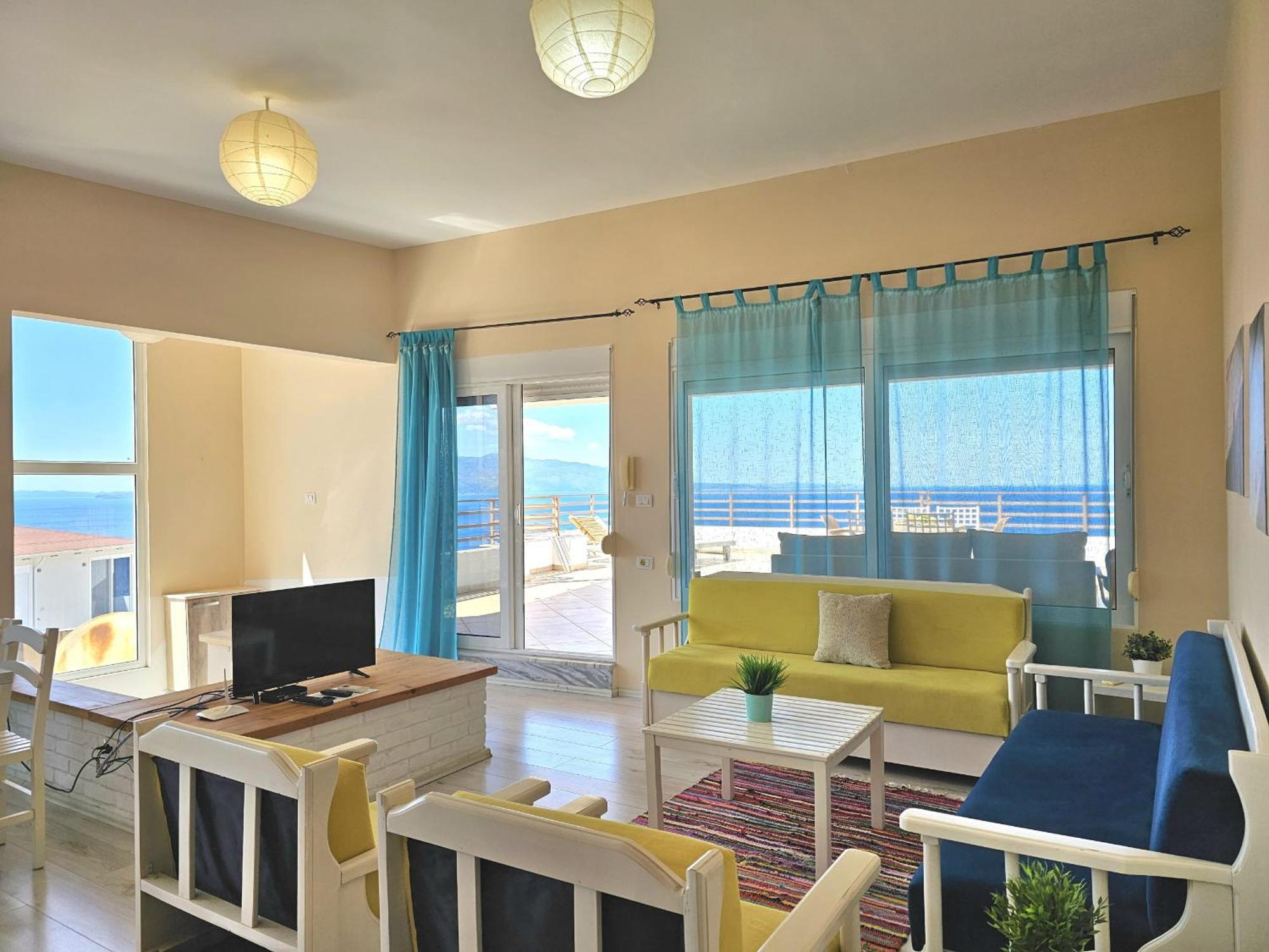 Ferienwohnung Sunset Penthouse Sarandë Exterior foto
